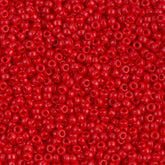 11/0 Miyuki Seed Beads Opaque Red #0408